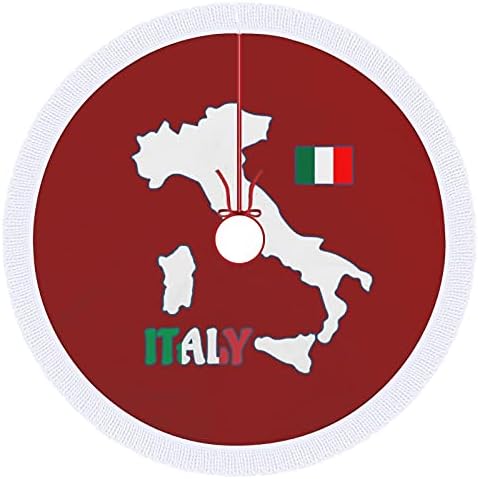 Olaszország Térkép Zászló karácsonyfa Mat Szoknya Fa Alap Fedezi Bojtos Holiday Party Karácsonyi Dekoráció 48x48