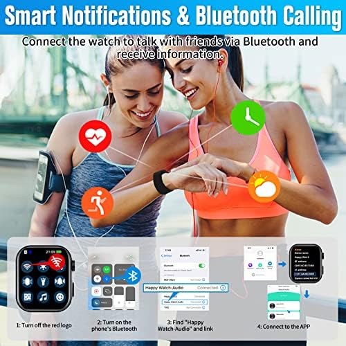 Intelligens Karóra az iOS illetve Android Telefonok,1.81 Teljes érintőképernyő Bluetooth Karóra Férfiaknak a Nők,Vízálló Smartwatches