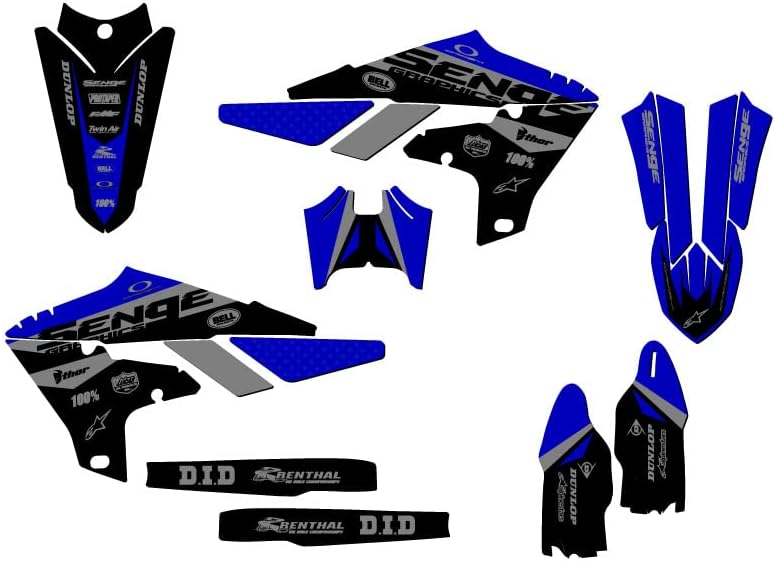 2020-2022 WR 250 F Bináris Kék Senge Grafika Teljes Készlet, Lovas I. D. Kompatibilis Yamaha