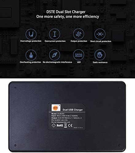 DSTE Csere a Gyors Kettős Akkumulátor Töltő Micro USB-Kábel-Kompatibilis Sony FP50 FP70 FP90 FP51 FP71 FP91 FP51D FP71D