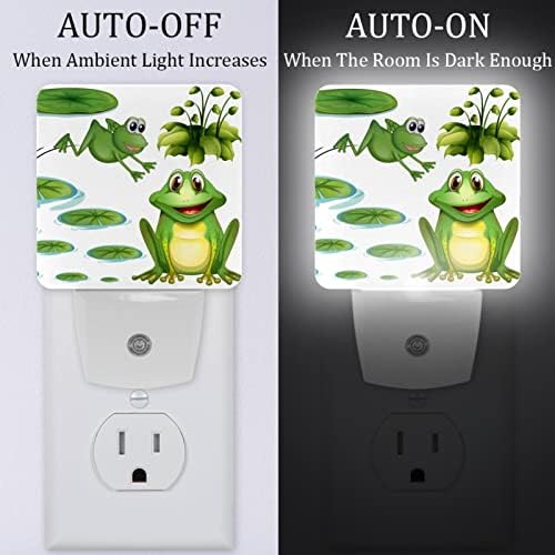 RODAILYCAY LED Auto Alkonyat-hogy-Hajnal Érzékelő Lámpa, 2 Csomag Plug-in Este Fény Fürdőszoba, Hálószoba, Gyerek Szoba, Előszoba,
