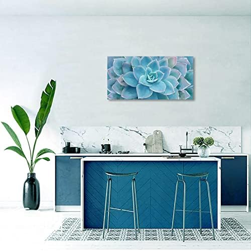 Nagy Vászon Wall Art Keretes Fali Dekoráció Nappali Kék pozsgás növények Nyomtatási Képek, Festmények, Modern Népszerű Virág Dekoráció