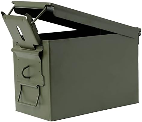 BHVXW Fém acél doboz Katonai biztonságos, hosszú távú értékes tároló lyuk zárható lehet