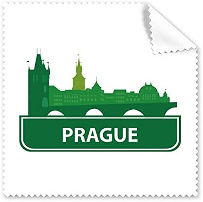 Prága cseh Köztársaság Zöld Mérföldkő tisztítókendővel Telefon kijelzőjén Szemüveg Tisztító 5db