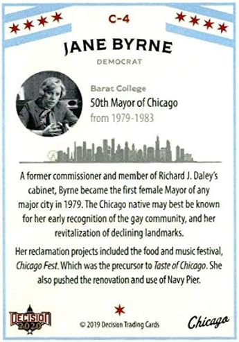 2020 Levél Határozat Chicagói Politikában C4 Jane Byrne Trading Card