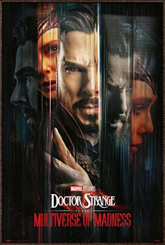 Orvos Különös, A Multiverzum, A Madness - Film Poszter (Dr. Strange & Wanda Maximoff / Skarlát Boszorkány - Arcok) (Méret: 24 x