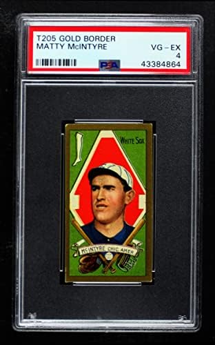 1911 T205 Matty McIntyre Chicago White Sox (Baseball Kártya) PSA a PSA 4.00 White Sox