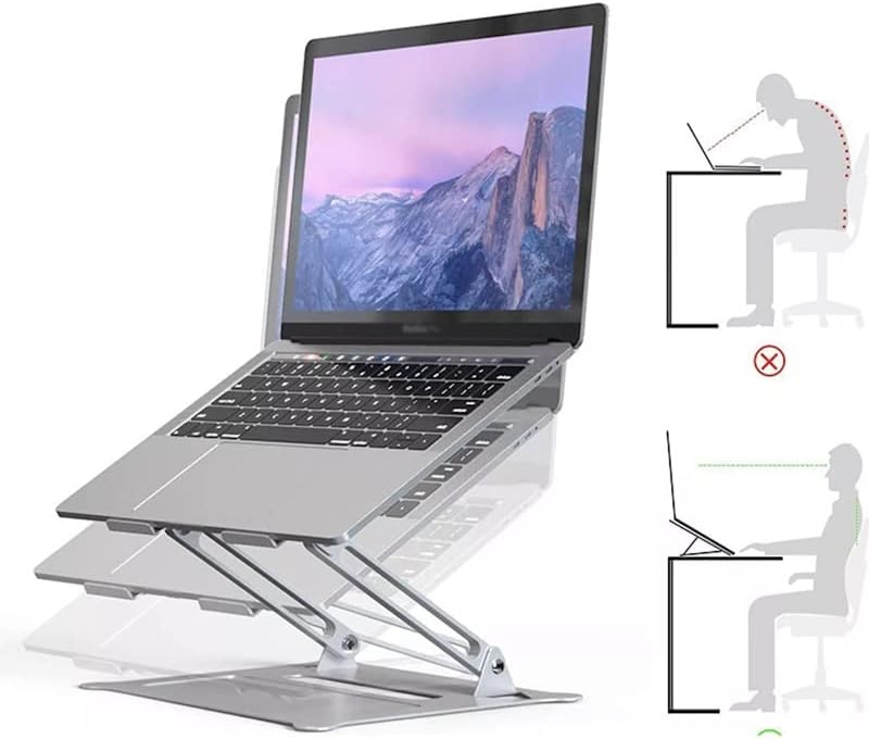 ZHUHW Laptop Állvány Alumínium, Állítható Hordozható asztali Állvány Függőleges Összecsukható Laptop Állvány Rugalmas Jogosultja
