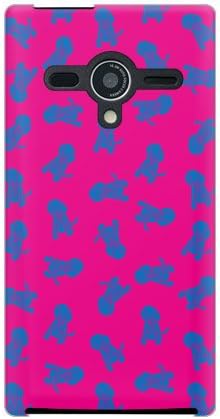 A második Bőr Kutyák Rózsaszín Design által A tudat Forradalma/az AQUOS Phone Xx 203SH/SoftBank SSH203-ABWH-101-B010