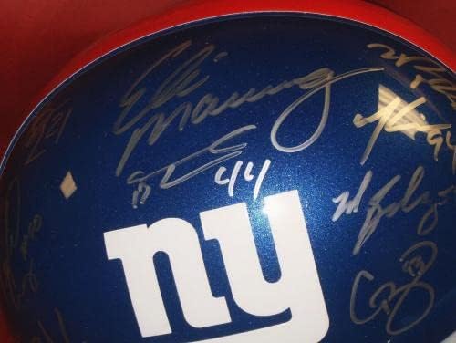 2011-ben a New York Giants Dedikált Super Bowl 46 Fs Sisak Eli Cruz 26-Án Aláírt Szövetség - Dedikált NFL Sisak