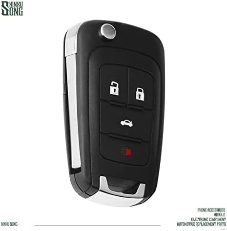 XINXUSONG 1db Autós kulcstartó Kulcs nélküli Flip Bejegyzés Távoli OHT01060512 4-gomb Kompatibilis Allure Camaro Terep Cruze