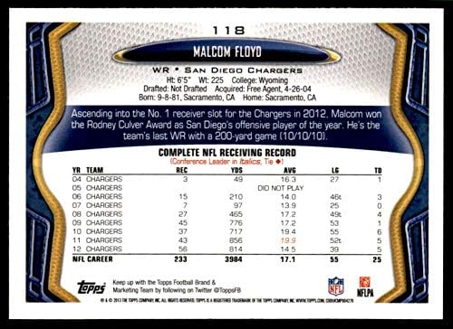 2013 Topps 118 Malcolm Floyd San Diego Chargers