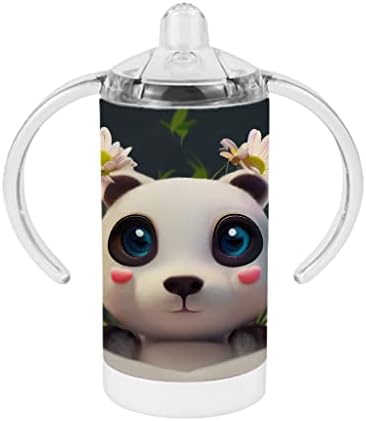 Panda Kínai Művészet Cumisüveget - Grafikus Baba Cumisüveget - Aranyos Csőrös Pohár