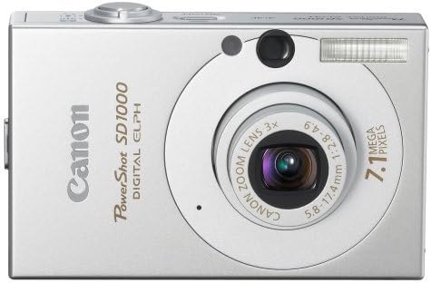 Canon PowerShot SD1000 7.1 MEGAPIXELES Digital Ixus Fényképezőgép 3x Optikai Zoom (Ezüst) (RÉGI MODELL)