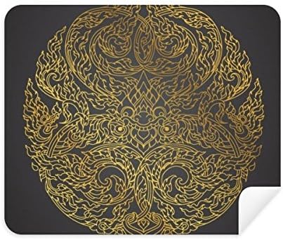 Thaiföld Kulturális Kör alakú Arany Fólia tisztítókendővel Képernyő Tisztító 2db Velúr Szövet