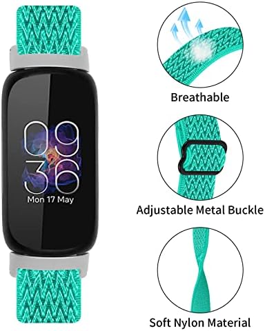 Grubify Alkalmas smartwatch Inspire1/2/Inspire3 okos karkötő heveder szőtt elasztikus pánt halszálkás forma
