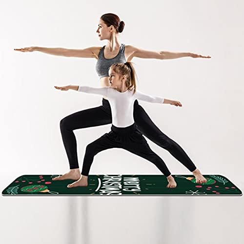 Vastag, Csúszásmentes Gyakorlat & Fitness 1/4 jóga szőnyeg Karácsonyi Nyomtatás Jóga Pilates & Emelet Fitness Edzés (61x183cm)