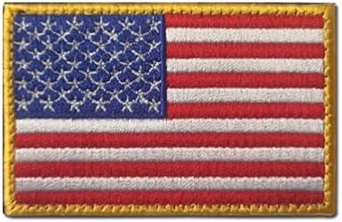 Womaha USA Színű Zászló Javítás Hook&Hurok Rögzítő Csomag Tartalmaz 1 Javítás, 15 Lap USA Ideiglenes Tetoválás Arc
