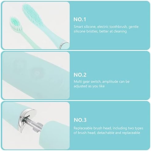 ALREMO XINGHUANG - Elektromos Fogkefe Vezeték nélküli Újratölthető Töltés Vízálló Tisztítás Toothbrus a Felnőtt Zöld