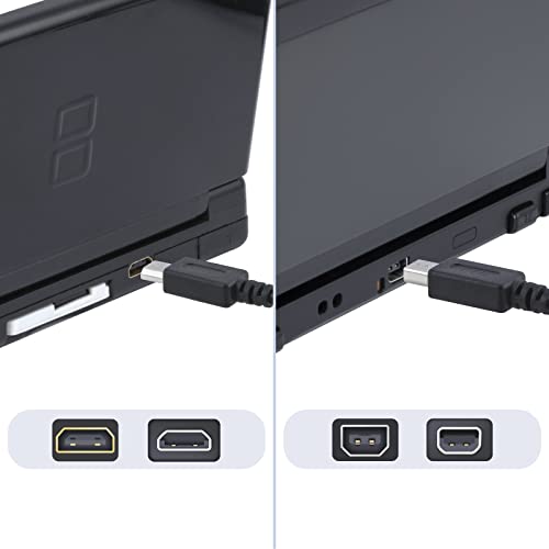 Funturbo All-in-1 DS Töltő, 3DS, DS Lite Töltő Kábel USB Töltő Kábel Nintendo 3DS/3DS XL/2DS/2DS XL/DSi/DSi XL/DS Lite (2 Csomag)