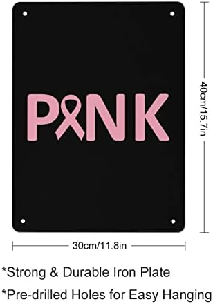 Pink A Mellrák Vintage Vas Adóazonosító Jel Wall Art Kép Dekoráció Lógó Fém Tábla Emléktábla