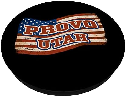 Provo City Utah Vintage Amerikai Zászló PopSockets Cserélhető PopGrip