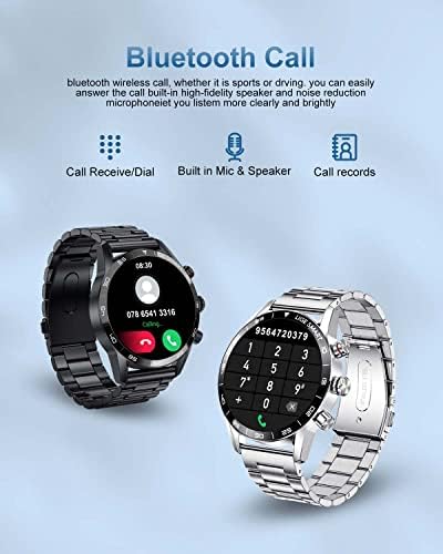 Intelligens Karóra Férfiaknak, Hogy/Válasz Hívás 1.32'HD érintőképernyő Fitness Tracker IP67 Vízálló Smartwatch a pulzusszám Aludni Monitor