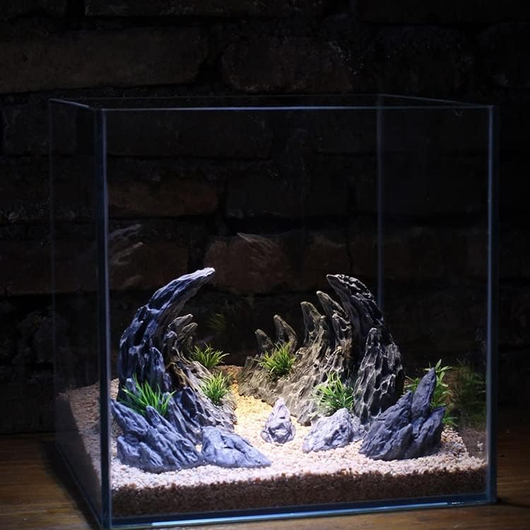 SAWQF Stone Canyon Dekoratív akvárium Kő Kő Jöttetek Kis Díszek Háttér (Szín : D, Méret : Nagy)