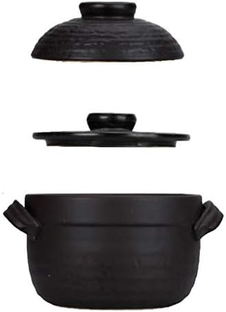 Lábasokat Pot Fekete Dupla Fedél Mini Gyermekek étrend-Kiegészítő Pot Kerámia Japán Hot Pot Egyetlen Gyors Étel, Pörkölt, Sült Rizs Tűzhely