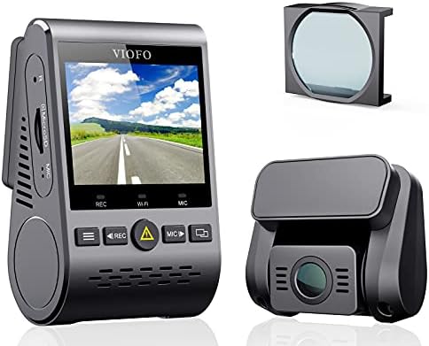 【Csomag: VIOFO A129 Duo GPS + CPL】 VIOFO A129 Duo-Dual Kamera Full HD 1080P 140° Széles Szög, Elöl-Hátul Műszerfal Fényképezőgép w/WiFi,