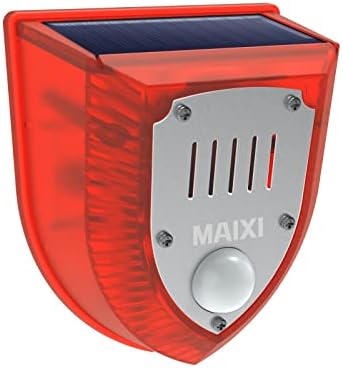 MAIXI Napenergia-Riasztó Mozgásérzékelő Figyelmeztető Riasztás, 120 db Kültéri Hang Biztonsági Flash Világítás Eső Bizonyíték