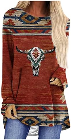 Női Póló, Nyári, Őszi Kényelem Színű Ruha Hosszú Ujjú Legénység Nyak Pamut Grafikus Középkori Felső Tshirt a Nők J4 J4