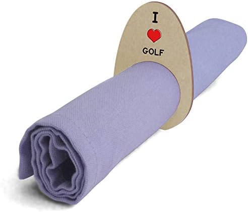 Azeeda 5 x 'Szeretem a Golf' Fa Szalvéta Gyűrű/Jogosultjai (NR00052821)