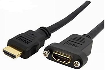 A HDMI EGY 19pin Férfi-HDMI A Típus Női Hosszabbító Kábel Támogatja a 4K,HDMI M-F Extenion Kábel Csavar Lyuk Lehet Lock Panel Mount Kábel