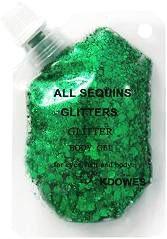 Csillámport Zselével 16 Színű Flitterekkel Glitter Zselé Könnyen Alkalmazható&Tiszta, Fesztivál, Csillogó Karácsonyi Smink