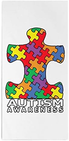 Autizmus Tudatosság Puzzle-Darab kéztörlő Arc & tusfürdő Ruhával Puha Törülköző, Aranyos Nyomtatott Fürdőszoba, Konyha Hotel