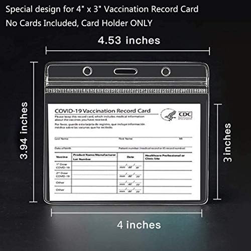 CDC Oltási igazolvány Protector 3 X 4 Cm Vakcina Kártya Tartóját Vakcina Kártya Fedelét Immunizálás Rekord Kártya Tartóját Tiszta Pvc