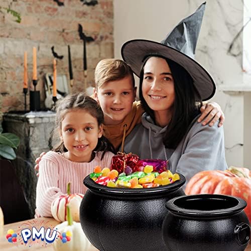PMU Halloween Üst - Multi-Pack Választék Műanyag Cukorka tartó Gyerekek - Halloween Party kellék & Kellékek - Fekete 2db Készlet - (1)