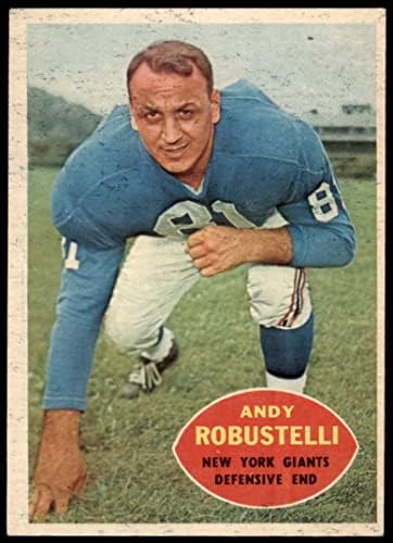 1960 Topps 81 Andy Robustelli New York Giants-FB (Foci Kártya) VG/EX Óriások-FB Arnold