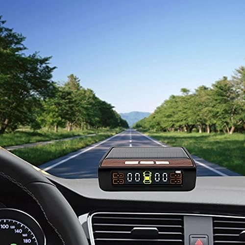LIRUXUN Autó TPMS abroncsnyomás-Ellenőrző Rendszer, Automatikus Biztonsági Riasztó Rendszer Monitor Digitális LCD Kijelző Napenergia