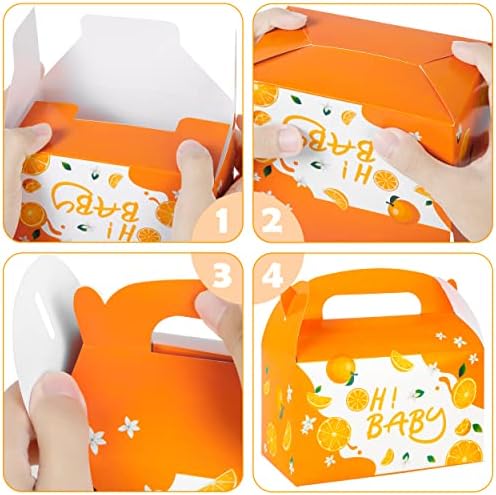 Kis Cutie babaváró Buli Szívességet Kezelni Dobozok 12db Narancs Citrus Téma Remek Ajándék Dobozok Kis Cutie Fél Narancs Születésnapi Party