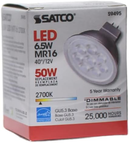 Satco S9495 6.5MR16/LED/40'/27K/12V ( 12 db )
