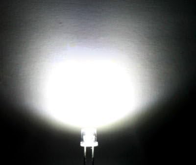 1000Pcs x 5mm Lapos Tetején Fehér Flash Led Fény (Automatikus fehér villanás)