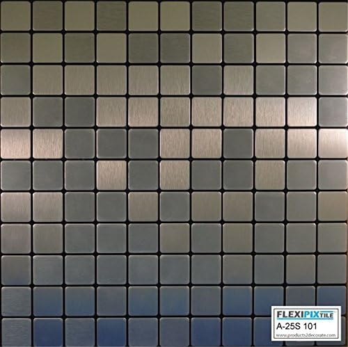 FLEXIPIXTILE, Modern Alumínium Mozaik Csempe, Héja & Stick, Csempével,Falat,1 négyzetméter.ft,Fagyasztva