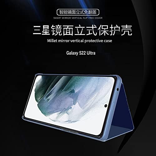 OOPKINS Kompatibilis a Samsung Galaxy S23 Ultra Esetben Luxus Bookstyle Tisztán Ablak Electroplate Stand Teljes Testet Védő Flip Tok