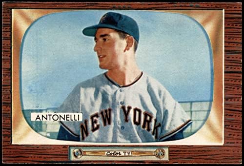 1955 Bowman 124 Johnny Antonelli New York Giants (Baseball Kártya) NM Óriások