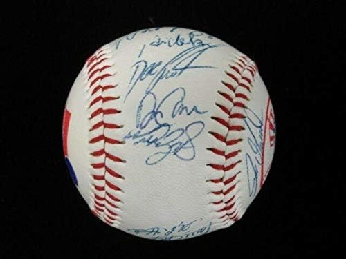 1997-es New York-i Yankee Dedikált Baseball - 17 Autogram - B&E LOA - Dedikált Főiskolai Baseball