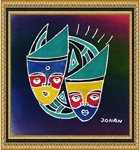 Batik Művészet, a Festészet, a 'Maszk' Által Johan (15cm X 15cm)
