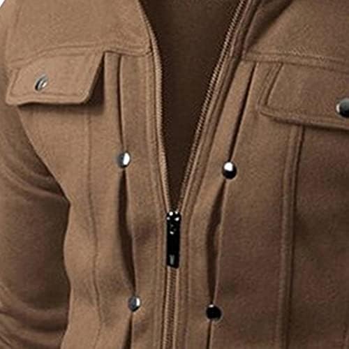 Férfi Alkalmi Téli Katonai Kabát Teljes Zip Könnyű Kültéri Hadsereg Kabátok Állni Galléros Kabát Multi Zseb