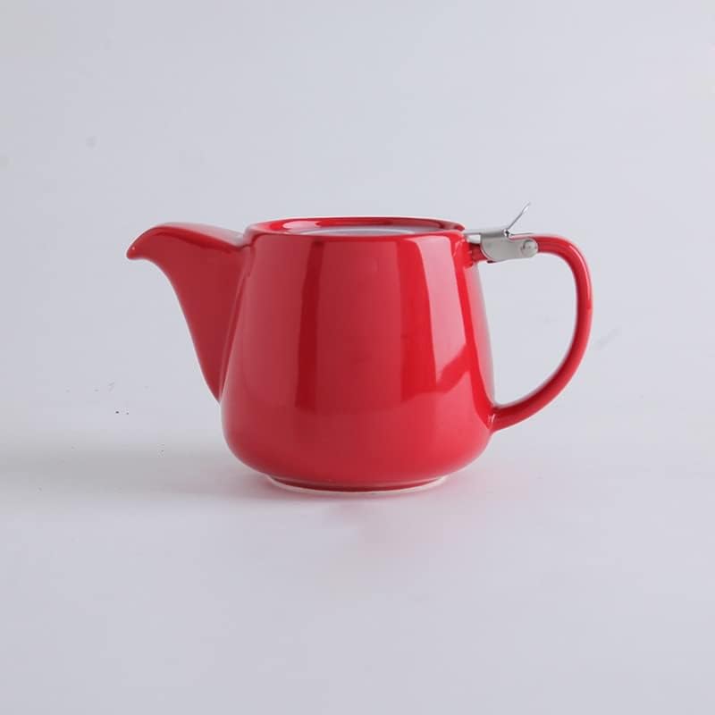 SDFGH Tea Szett 580ML Porcelán Teáskanna Színes, kézzel készített Tea Fedő Extra-Finom Infúzió, hogy Eresszen Szabadon Levél
